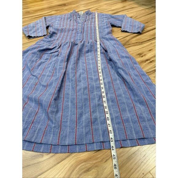 Matti Sport Vintage Indian Cotton Midi Dress Size 10 - Picture 7 of 9